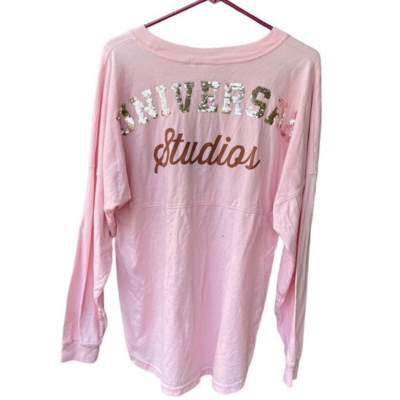 Universal Studios oversized size S spirit style jersey sequined spell out. - Picture 2 of 6